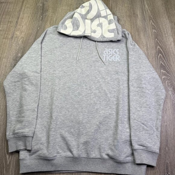 ASICS Tiger Mens Gray Long Sleeve Modest Performane Pullover Hoodie Size X-Large - Picture 1 of 10